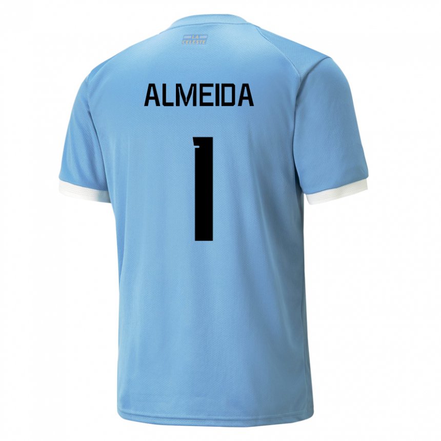 Niño Camiseta Uruguay Martin Almeida #1 Azul 1ª Equipación 22-24 La Camisa