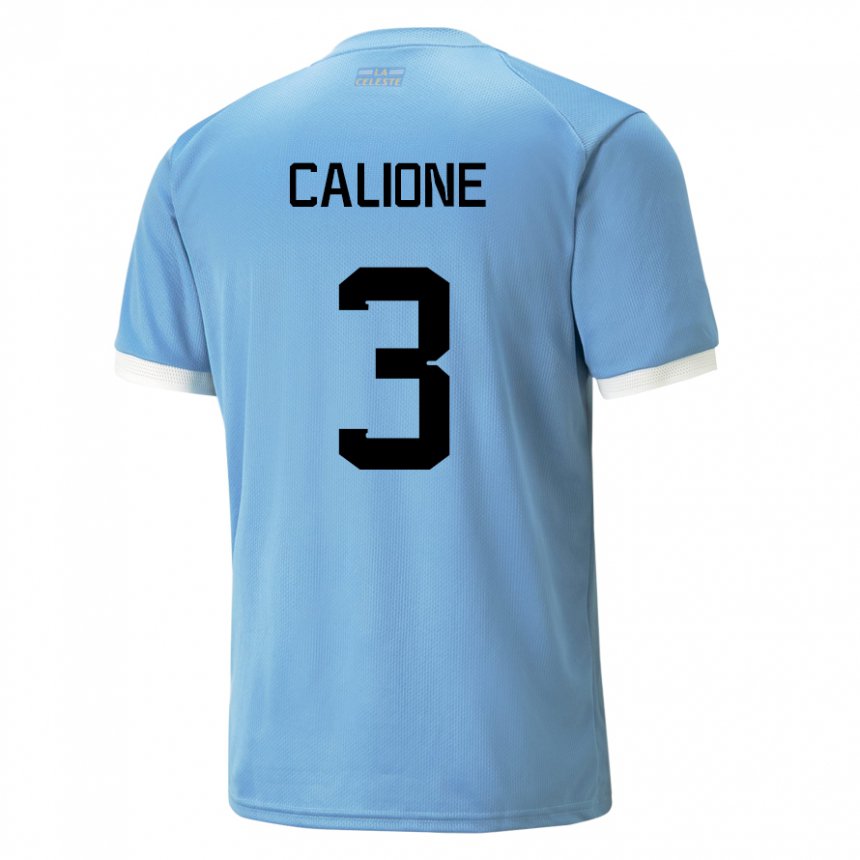 Niño Camiseta Uruguay Paolo Calione #3 Azul 1ª Equipación 22-24 La Camisa