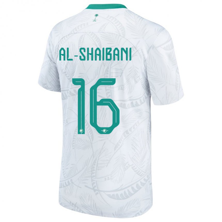 Niño Camiseta Arabia Saudita Asrar Al Shaibani #16 Blanco 1ª Equipación 22-24 La Camisa