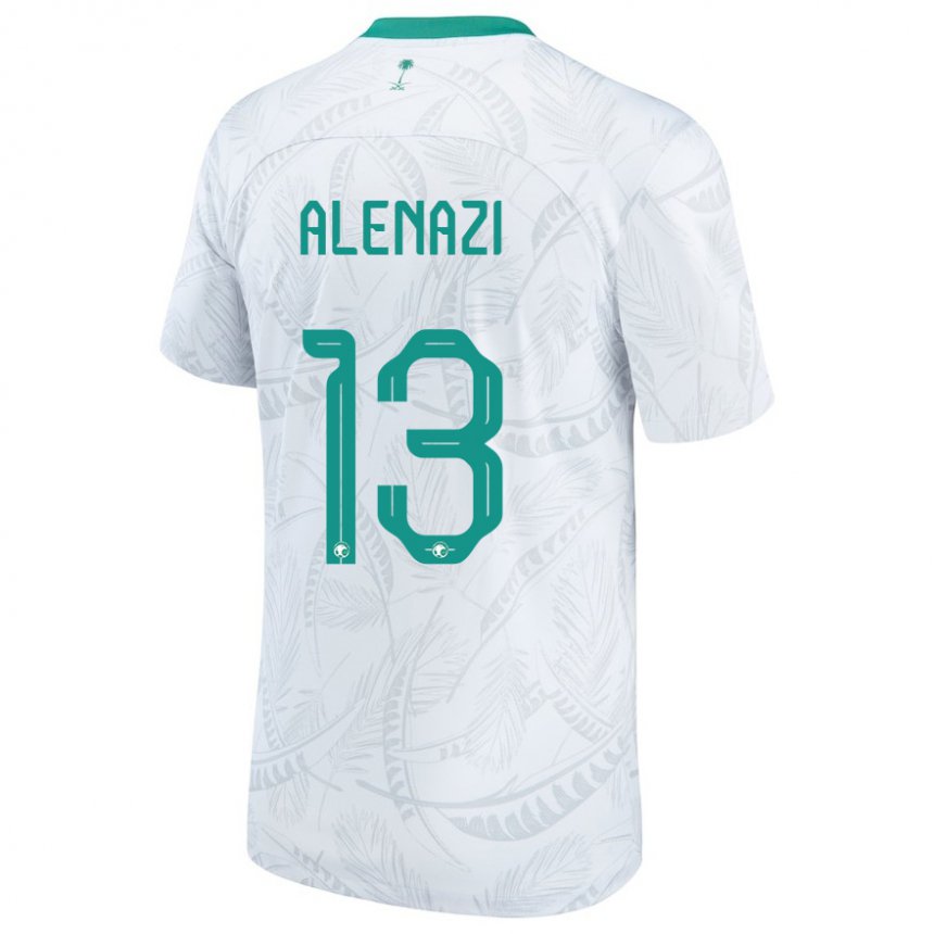 Niño Camiseta Arabia Saudita Abdullah Alenazi #13 Blanco 1ª Equipación 22-24 La Camisa