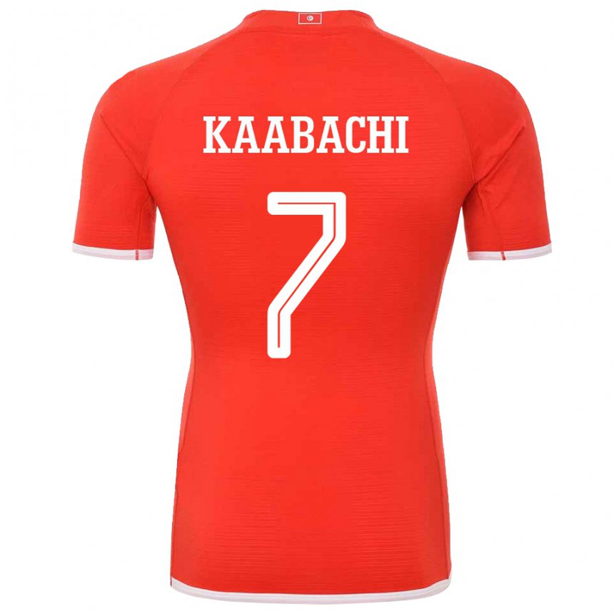 Niño Camiseta Túnez Ella Kaabachi #7 Rojo 1ª Equipación 22-24 La Camisa