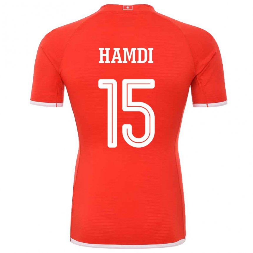 Niño Camiseta Túnez Hanna Hamdi #15 Rojo 1ª Equipación 22-24 La Camisa