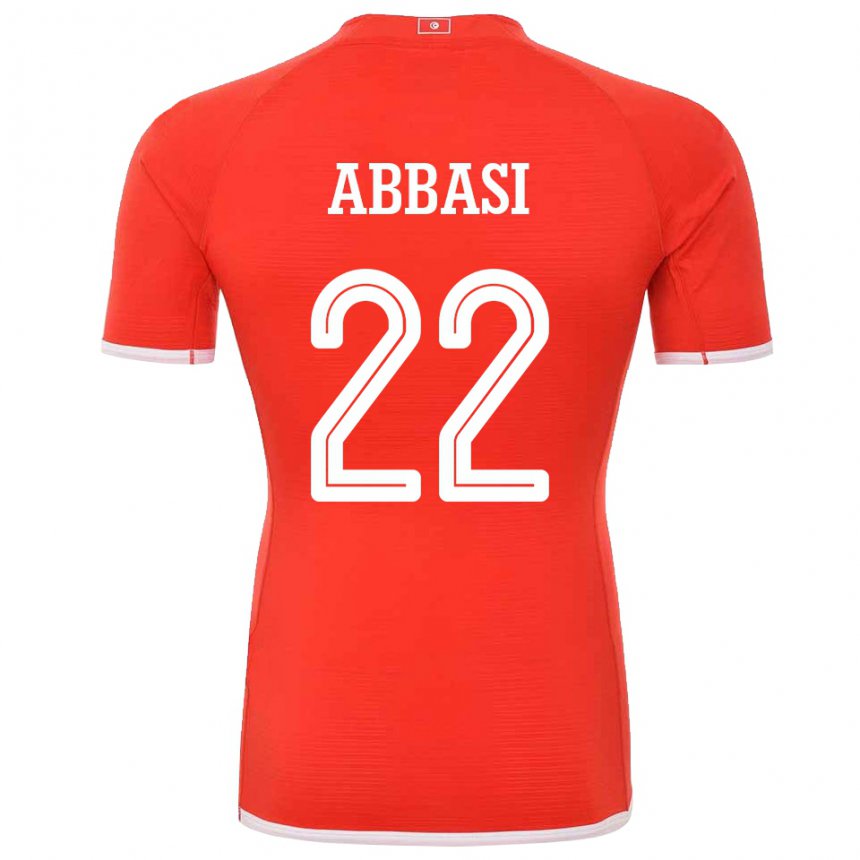 Niño Camiseta Túnez Bechir Abbasi #22 Rojo 1ª Equipación 22-24 La Camisa