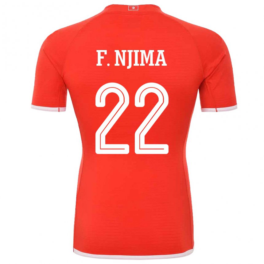 Niño Camiseta Túnez Firas Ben Njima #22 Rojo 1ª Equipación 22-24 La Camisa