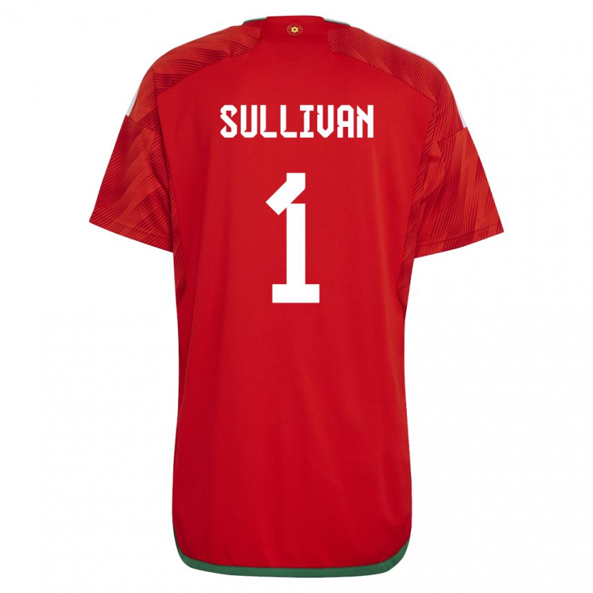 Niño Camiseta Gales Laura O Sullivan #1 Rojo 1ª Equipación 22-24 La Camisa