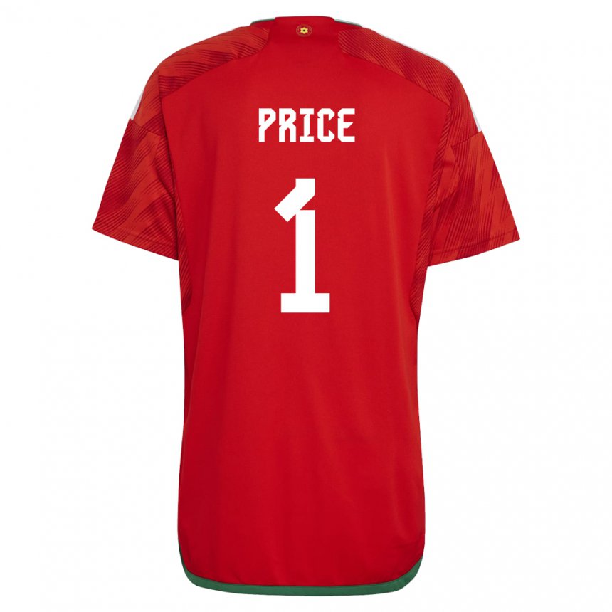 Niño Camiseta Gales Jo Price #1 Rojo 1ª Equipación 22-24 La Camisa