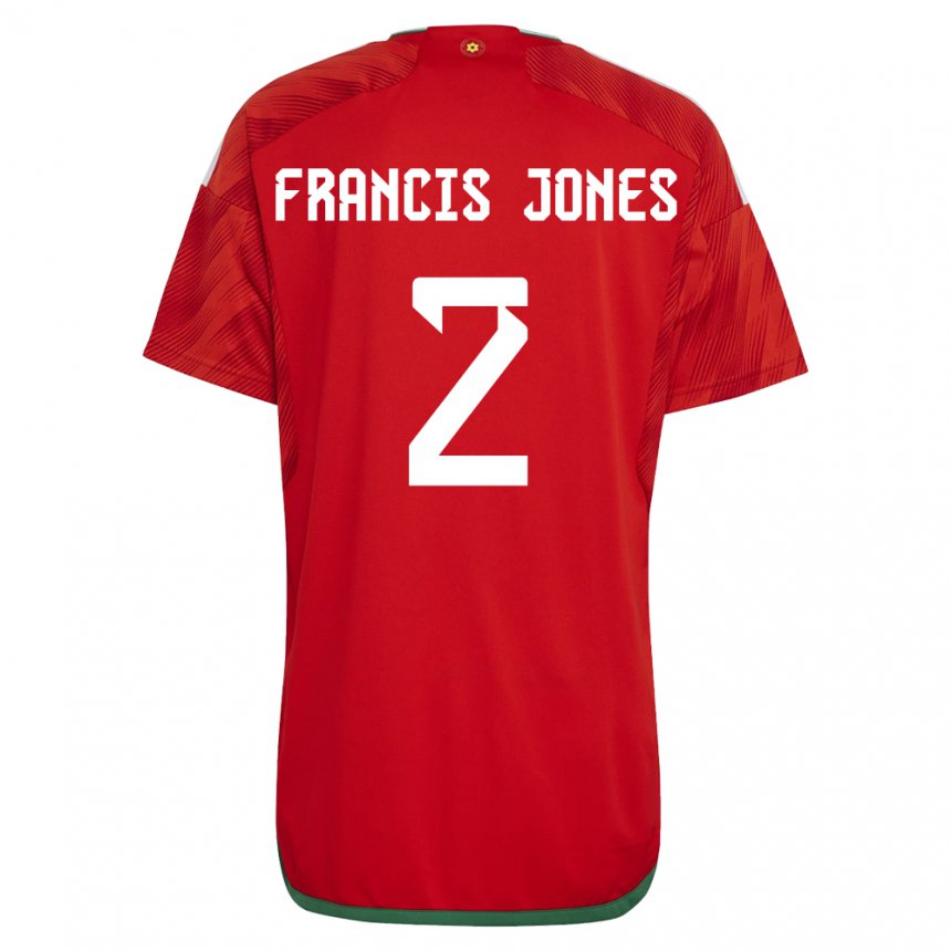 Niño Camiseta Gales Maria Francis Jones #2 Rojo 1ª Equipación 22-24 La Camisa
