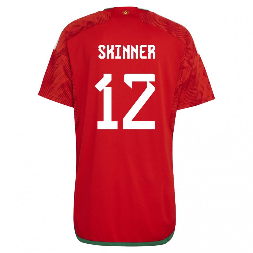 Niño Camiseta Gales Claire Skinner #12 Rojo 1ª Equipación 22-24 La Camisa