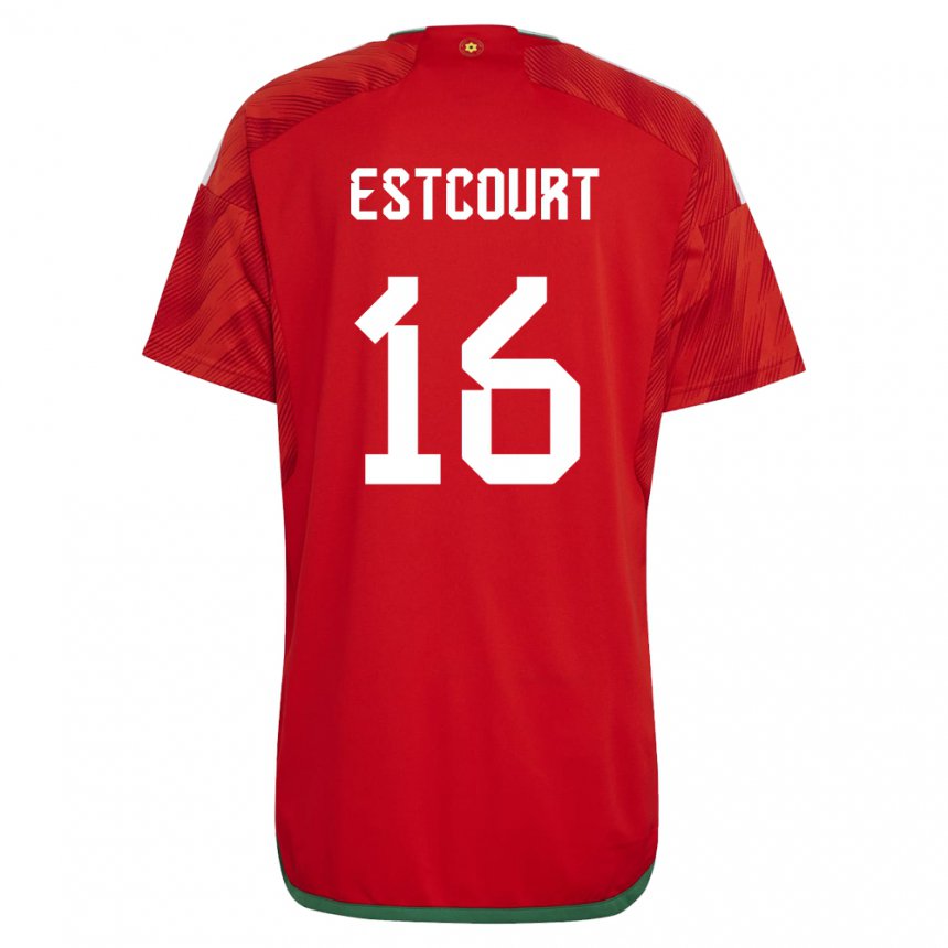 Niño Camiseta Gales Charlotte Estcourt #16 Rojo 1ª Equipación 22-24 La Camisa