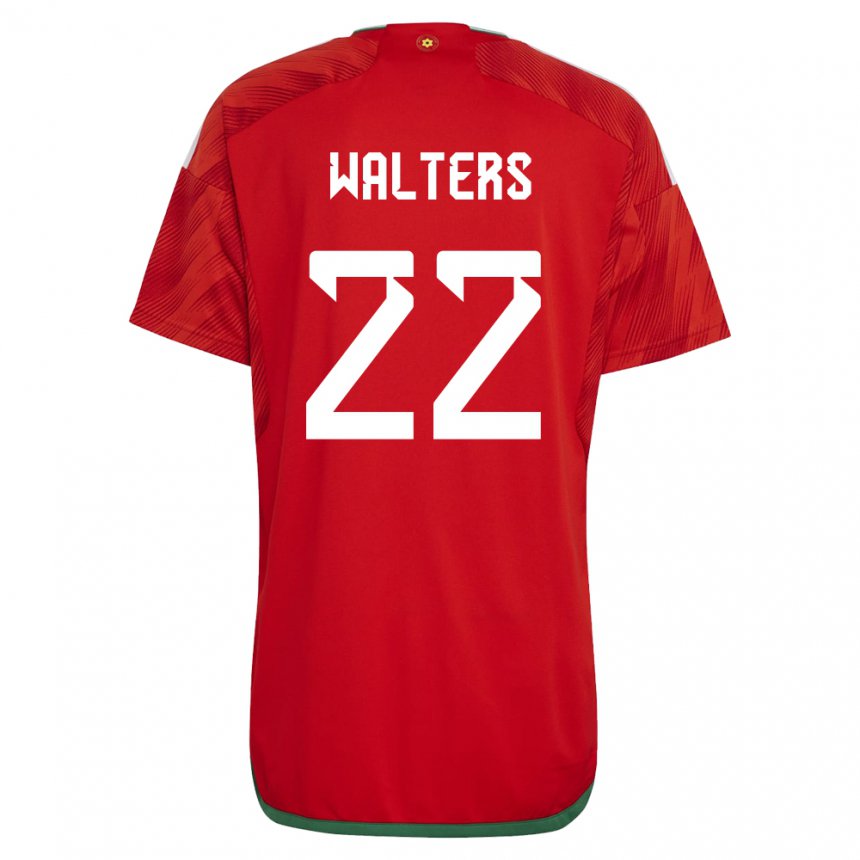 Niño Camiseta Gales Georgia Walters #22 Rojo 1ª Equipación 22-24 La Camisa