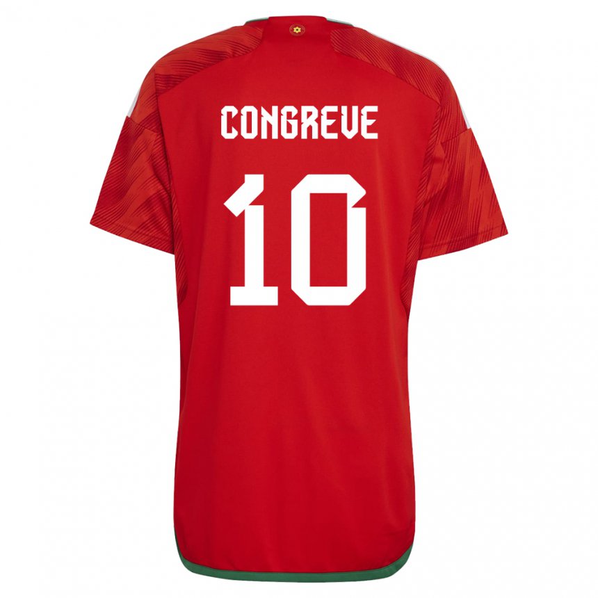Niño Camiseta Gales Cameron Congreve #10 Rojo 1ª Equipación 22-24 La Camisa