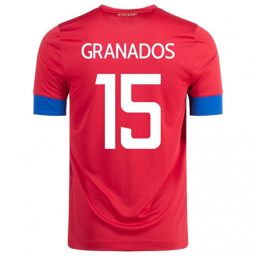Niño Camiseta Costa Rica Cristin Granados #15 Rojo 1ª Equipación 22-24 La Camisa