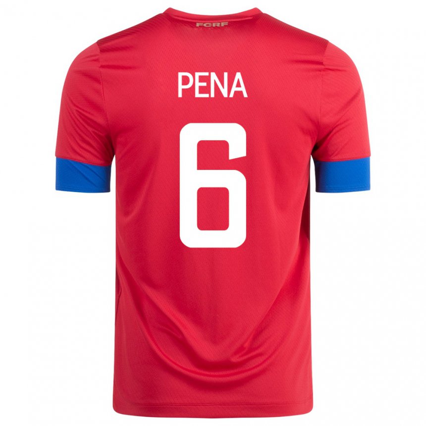 Niño Camiseta Costa Rica Ricardo Pena #6 Rojo 1ª Equipación 22-24 La Camisa