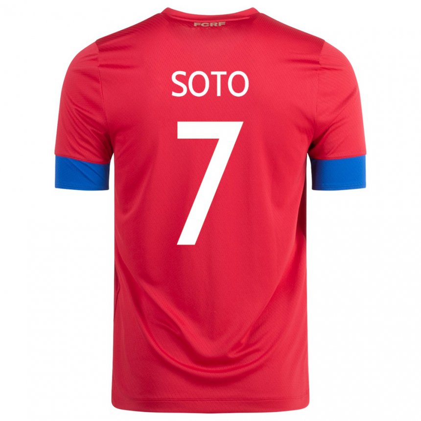 Niño Camiseta Costa Rica Andrey Soto #7 Rojo 1ª Equipación 22-24 La Camisa