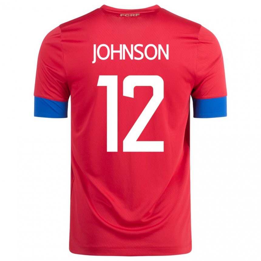 Niño Camiseta Costa Rica Shawn Johnson #12 Rojo 1ª Equipación 22-24 La Camisa