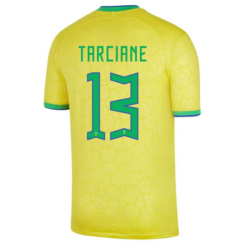 Niño Camiseta Brasil Tarciane #13 Amarillo 1ª Equipación 22-24 La Camisa