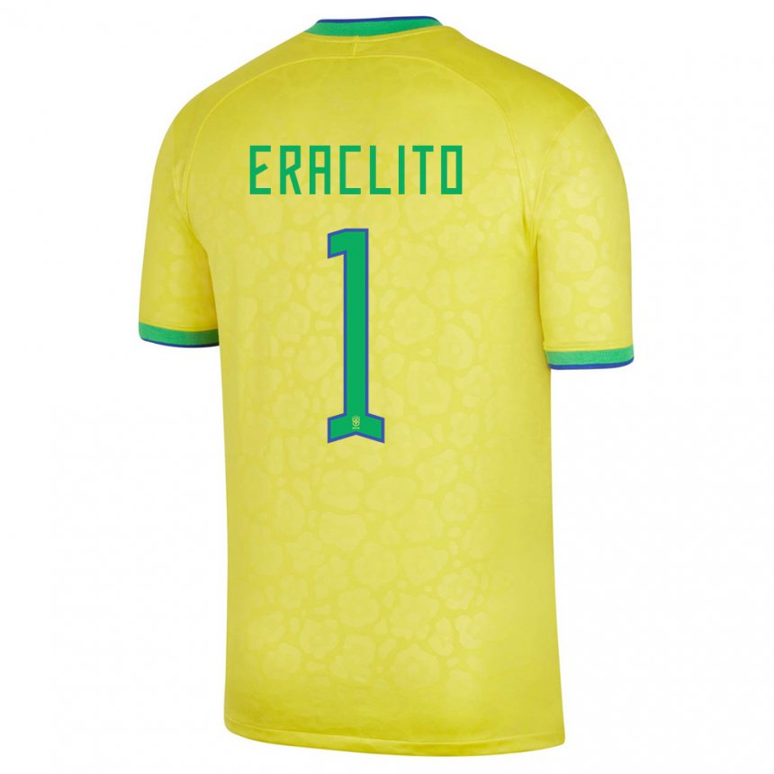 Niño Camiseta Brasil Marcelo Eraclito #1 Amarillo 1ª Equipación 22-24 La Camisa