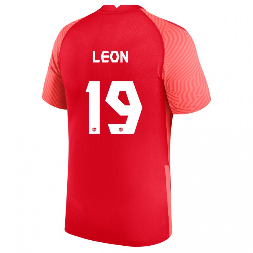 Niño Camiseta Canadá Adriana Leon #19 Rojo 1ª Equipación 22-24 La Camisa