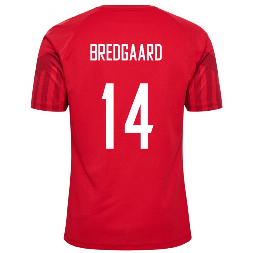 Niño Camiseta Dinamarca Sofie Bredgaard #14 Rojo 1ª Equipación 22-24 La Camisa