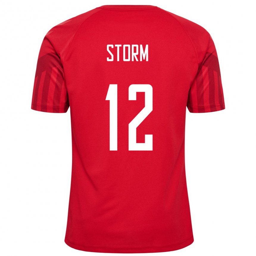 Niño Camiseta Dinamarca Tobias Storm #12 Rojo 1ª Equipación 22-24 La Camisa
