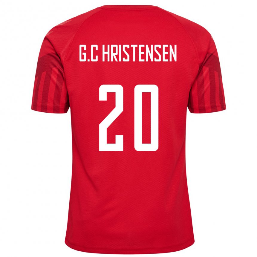 Niño Camiseta Dinamarca Gustav Christensen #20 Rojo 1ª Equipación 22-24 La Camisa