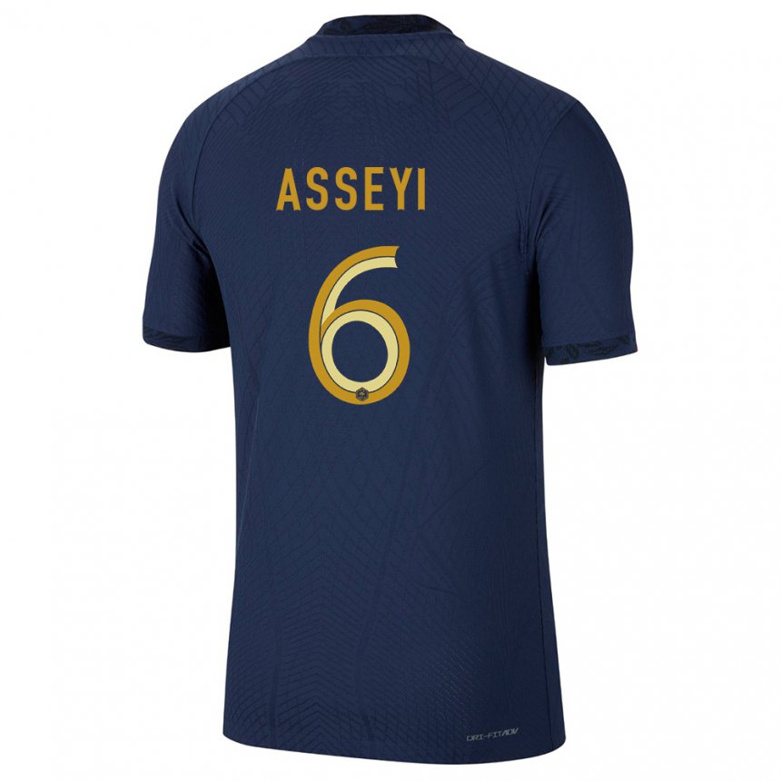 Niño Camiseta Francia Viviane Asseyi #6 Azul Marino 1ª Equipación 22-24 La Camisa