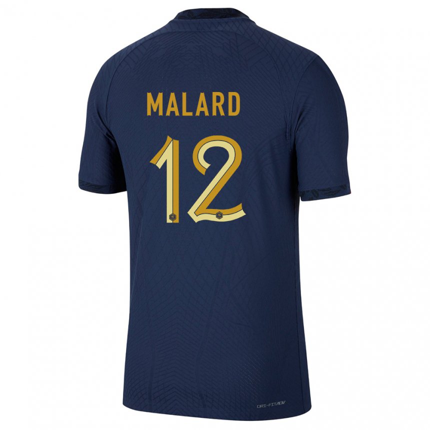 Niño Camiseta Francia Melvine Malard #12 Azul Marino 1ª Equipación 22-24 La Camisa