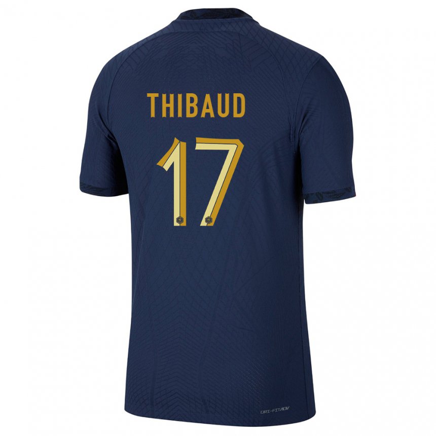 Niño Camiseta Francia Julie Thibaud #17 Azul Marino 1ª Equipación 22-24 La Camisa
