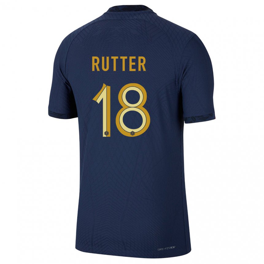 Niño Camiseta Francia Georginio Rutter #18 Azul Marino 1ª Equipación 22-24 La Camisa
