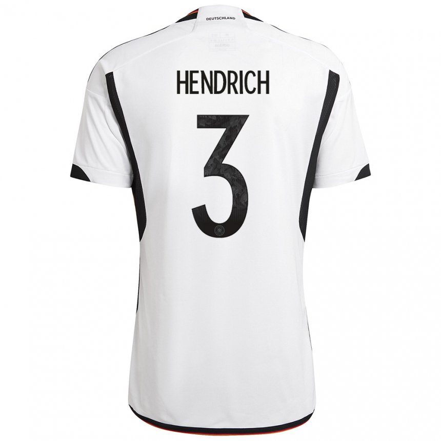 Niño Camiseta Alemania Kathrin Hendrich #3 Blanco Negro 1ª Equipación 22-24 La Camisa