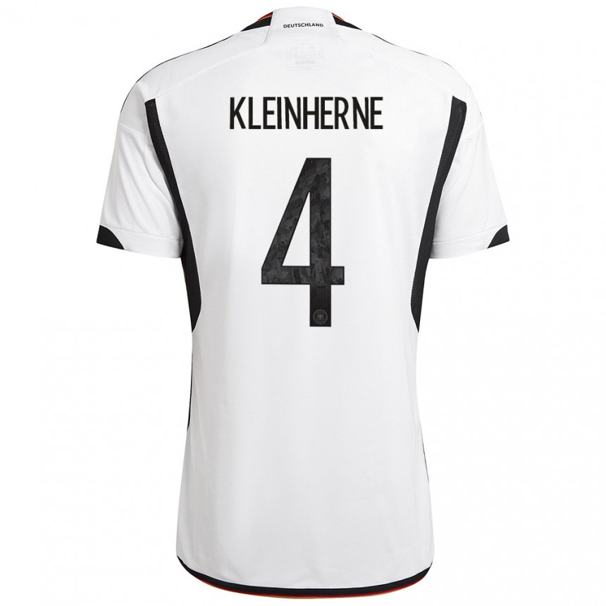 Niño Camiseta Alemania Sophia Kleinherne #4 Blanco Negro 1ª Equipación 22-24 La Camisa
