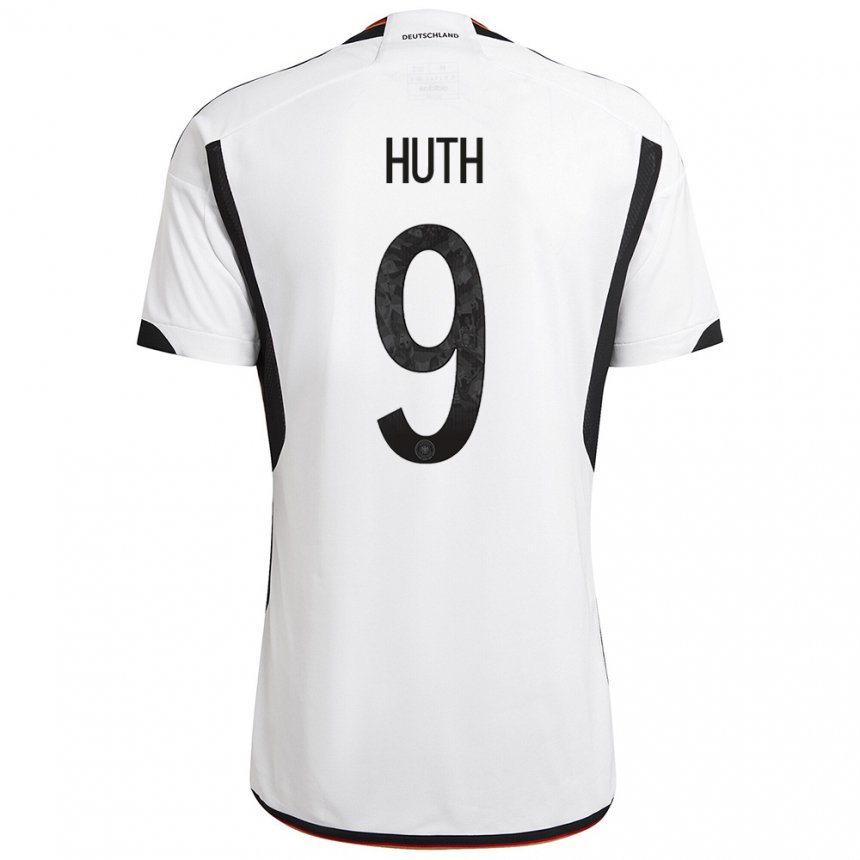 Niño Camiseta Alemania Svenja Huth #9 Blanco Negro 1ª Equipación 22-24 La Camisa