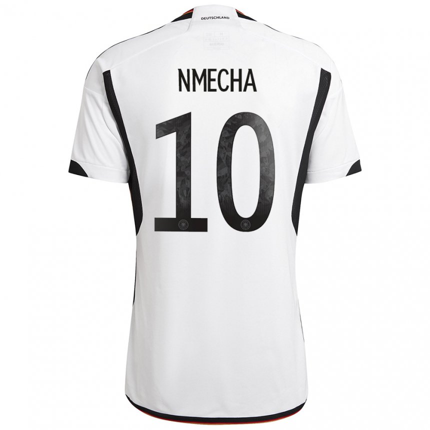 Niño Camiseta Alemania Felix Nmecha #10 Blanco Negro 1ª Equipación 22-24 La Camisa