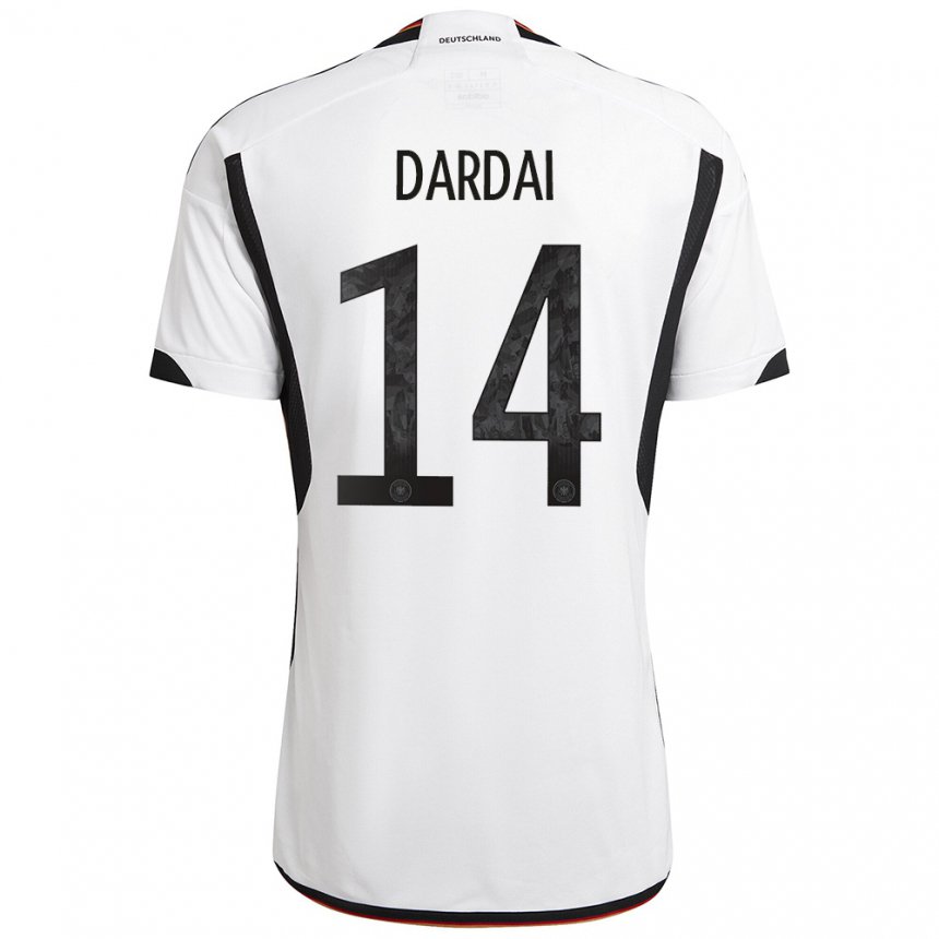 Niño Camiseta Alemania Marton Dardai #14 Blanco Negro 1ª Equipación 22-24 La Camisa