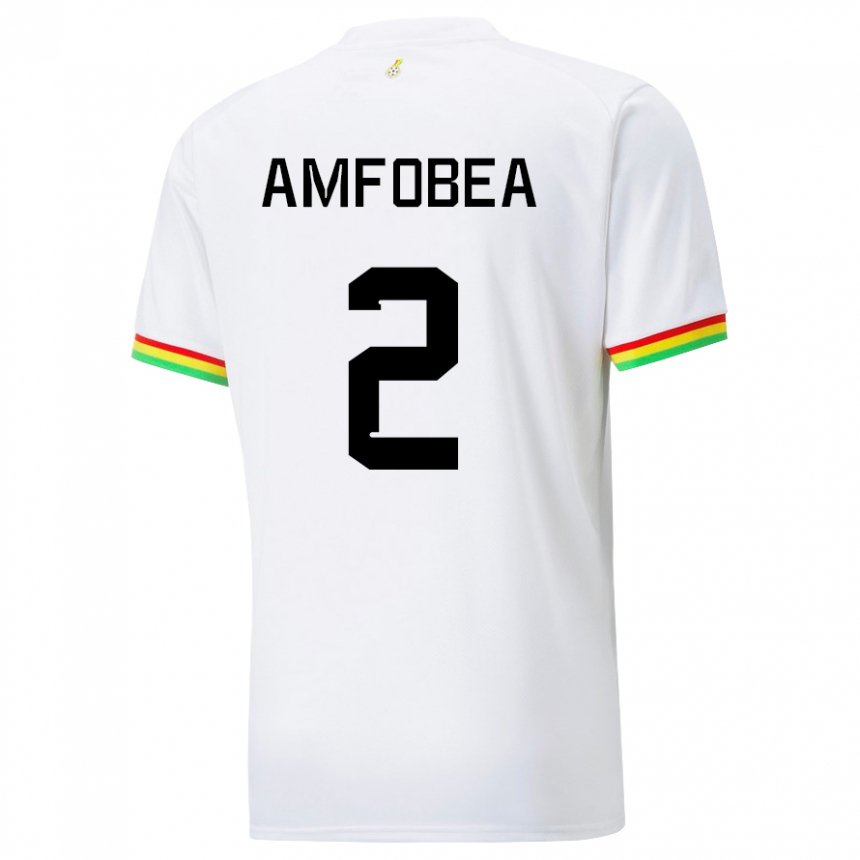 Niño Camiseta Ghana Gladys Amfobea #2 Blanco 1ª Equipación 22-24 La Camisa
