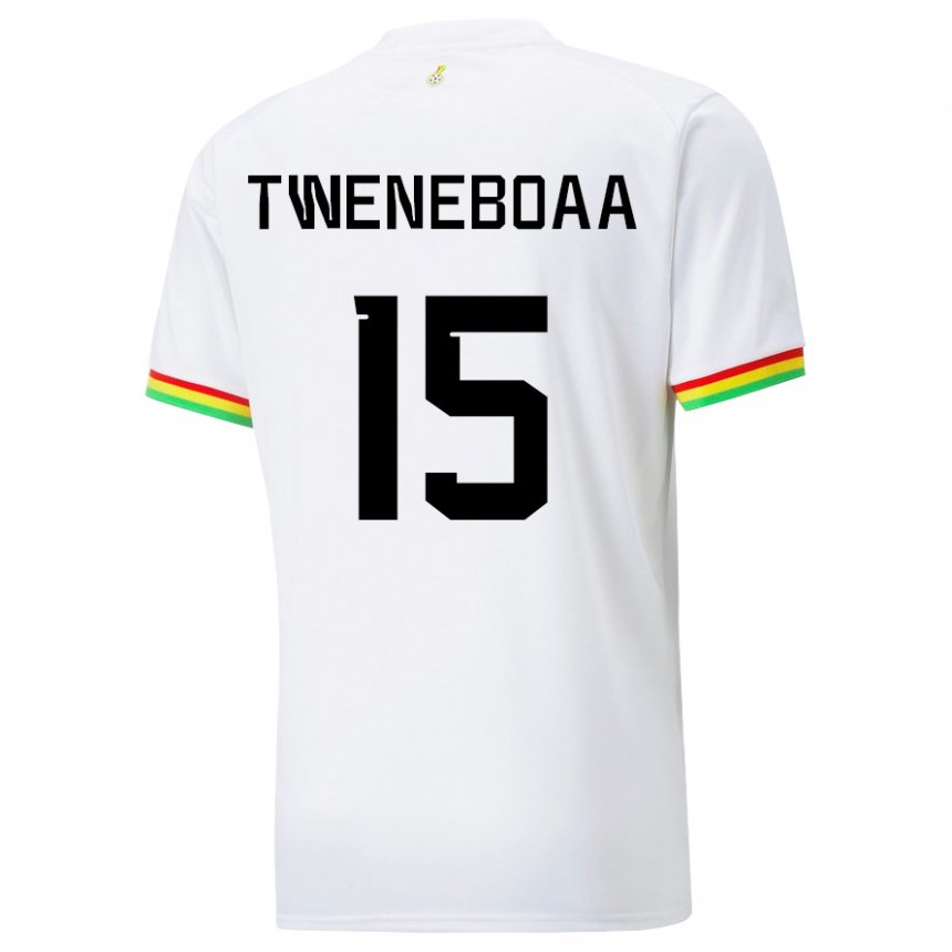 Niño Camiseta Ghana Justice Tweneboaa #15 Blanco 1ª Equipación 22-24 La Camisa
