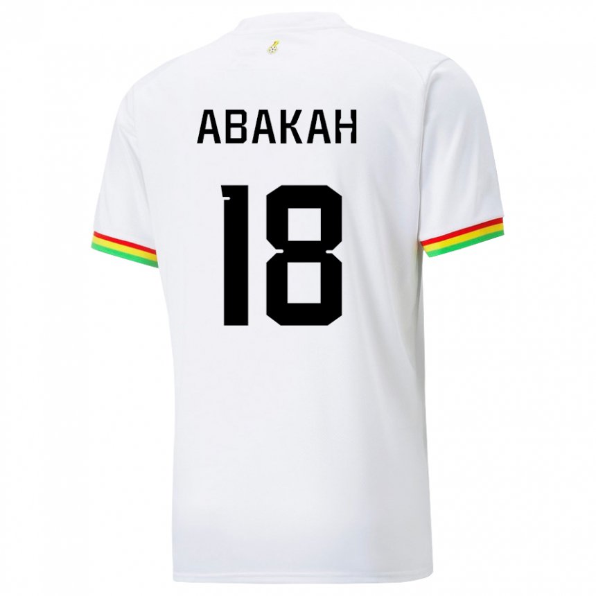 Niño Camiseta Ghana Philomena Abakah #18 Blanco 1ª Equipación 22-24 La Camisa