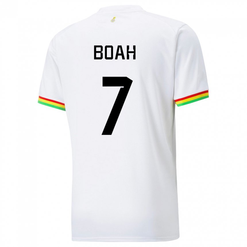 Niño Camiseta Ghana Collins Boah #7 Blanco 1ª Equipación 22-24 La Camisa