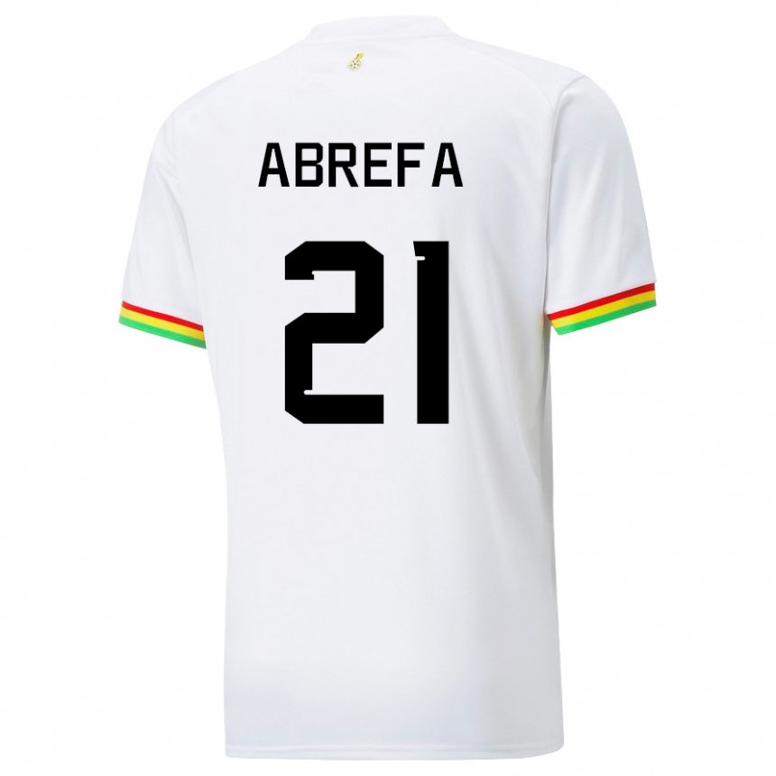 Niño Camiseta Ghana Kelvin Abrefa #21 Blanco 1ª Equipación 22-24 La Camisa
