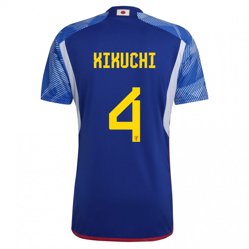 Niño Camiseta Japón Shuta Kikuchi #4 Azul Real 1ª Equipación 22-24 La Camisa