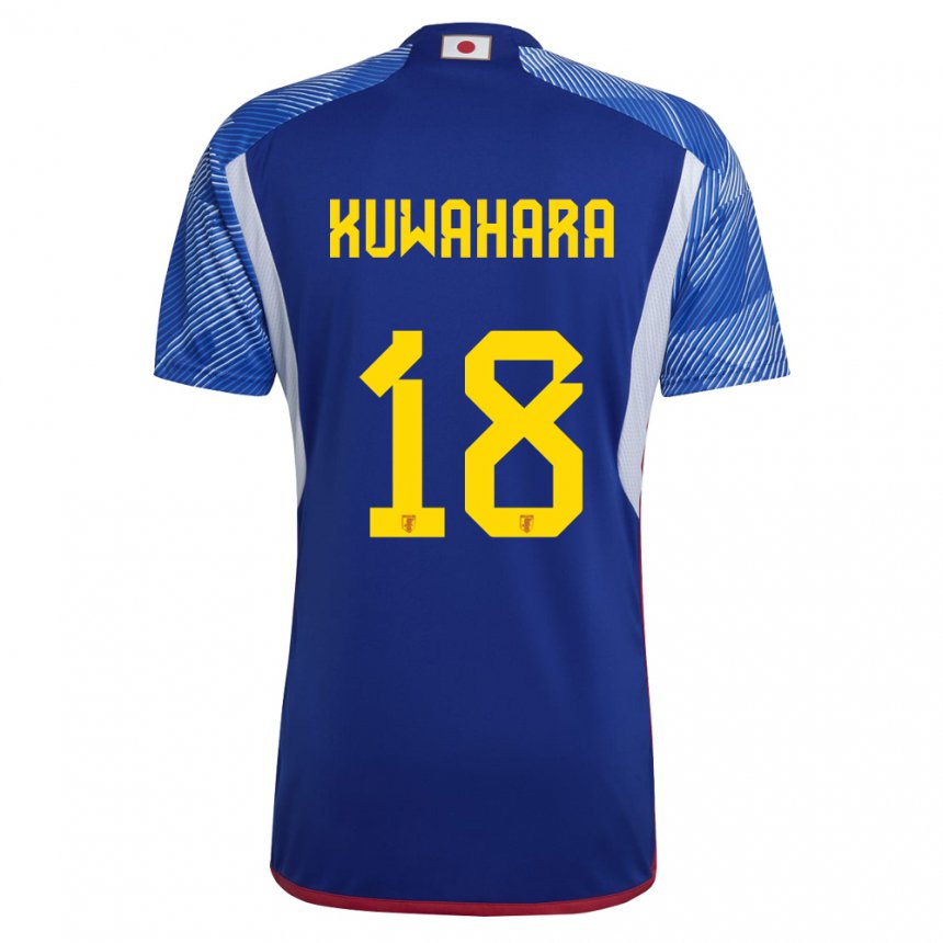 Niño Camiseta Japón Rikuto Kuwahara #18 Azul Real 1ª Equipación 22-24 La Camisa