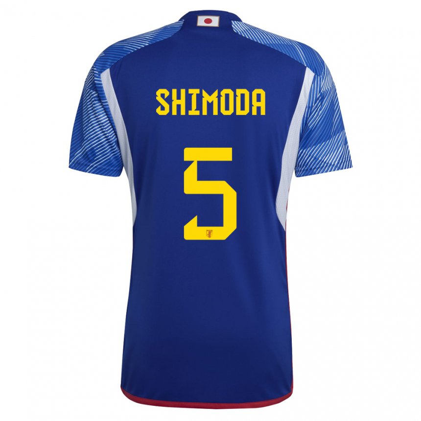 Niño Camiseta Japón Yoshihiro Shimoda #5 Azul Real 1ª Equipación 22-24 La Camisa