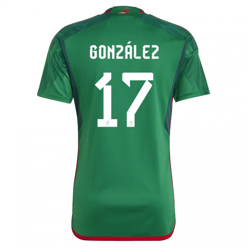 Niño Camiseta México Alison Gonzalez #17 Verde 1ª Equipación 22-24 La Camisa