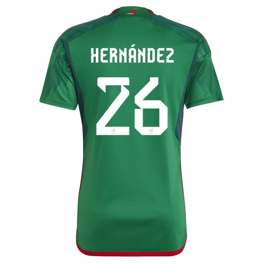 Niño Camiseta México Nicolette Hernandez #26 Verde 1ª Equipación 22-24 La Camisa