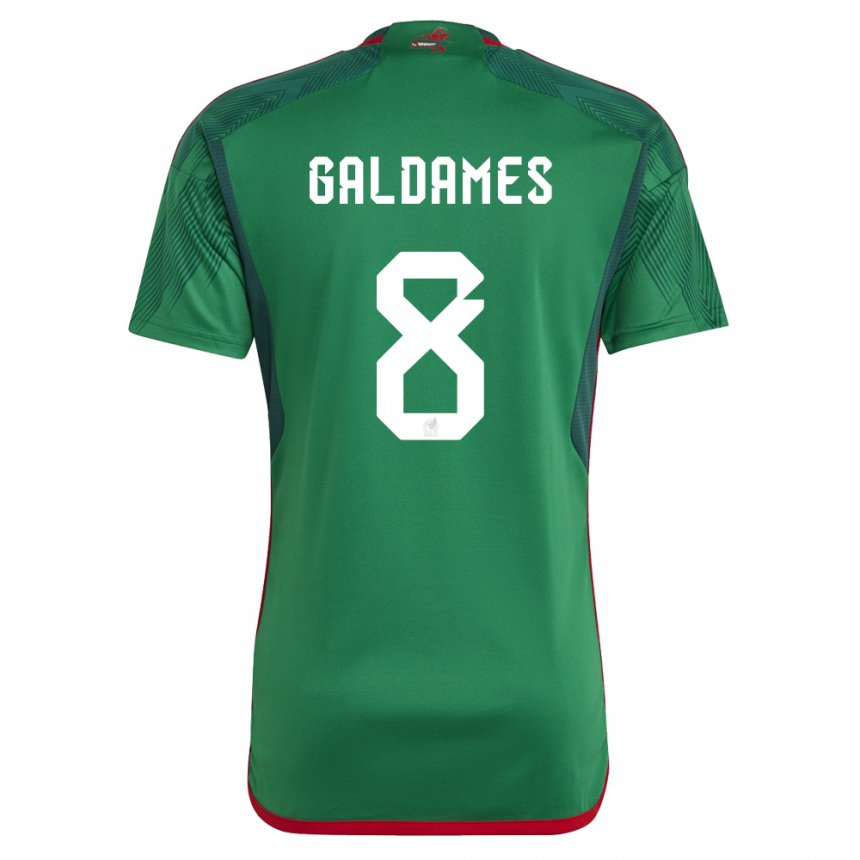 Niño Camiseta México Benjamin Galdames #8 Verde 1ª Equipación 22-24 La Camisa