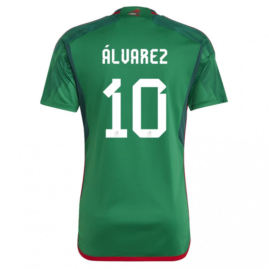 Niño Camiseta México Efrain Alvarez #10 Verde 1ª Equipación 22-24 La Camisa