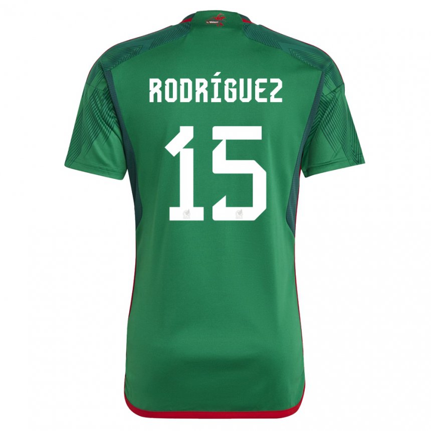 Niño Camiseta México Jorge Rodriguez #15 Verde 1ª Equipación 22-24 La Camisa