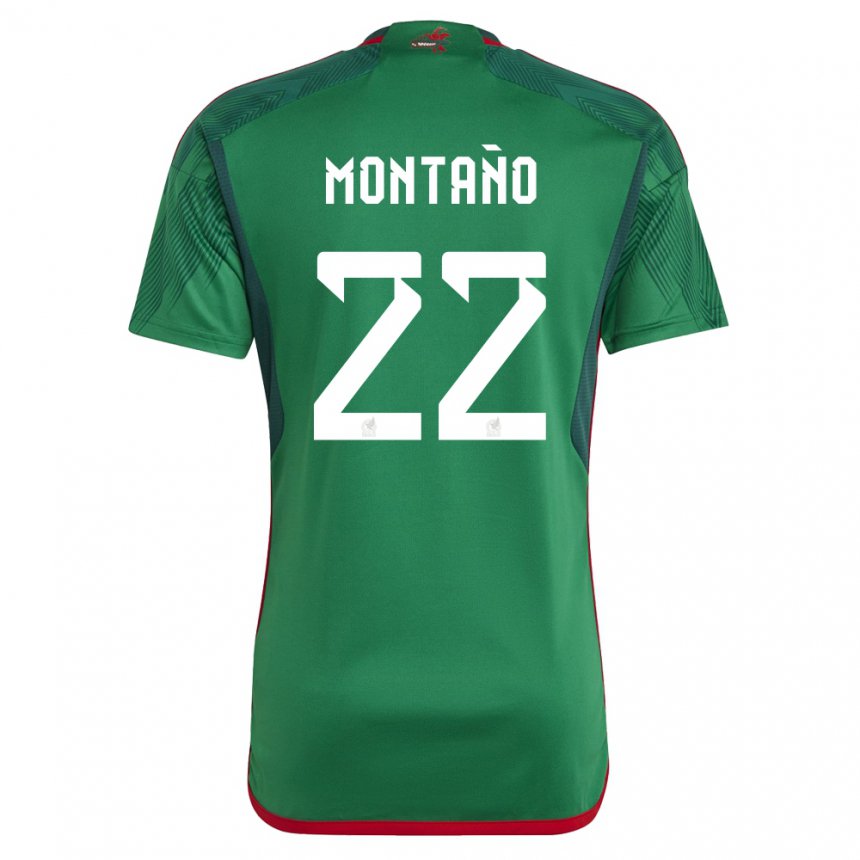 Niño Camiseta México Andres Montano #22 Verde 1ª Equipación 22-24 La Camisa