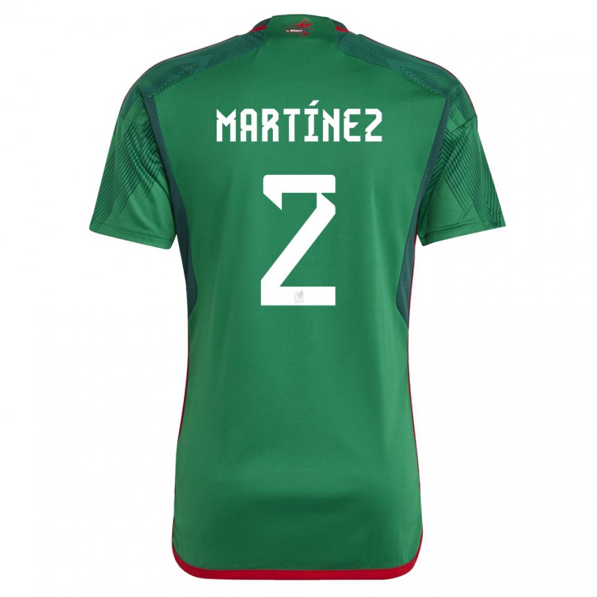 Niño Camiseta México Emilio Martinez #2 Verde 1ª Equipación 22-24 La Camisa