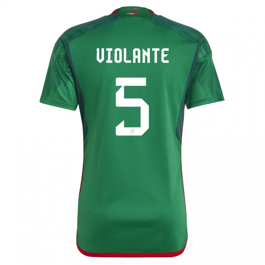 Niño Camiseta México Isaias Violante #5 Verde 1ª Equipación 22-24 La Camisa